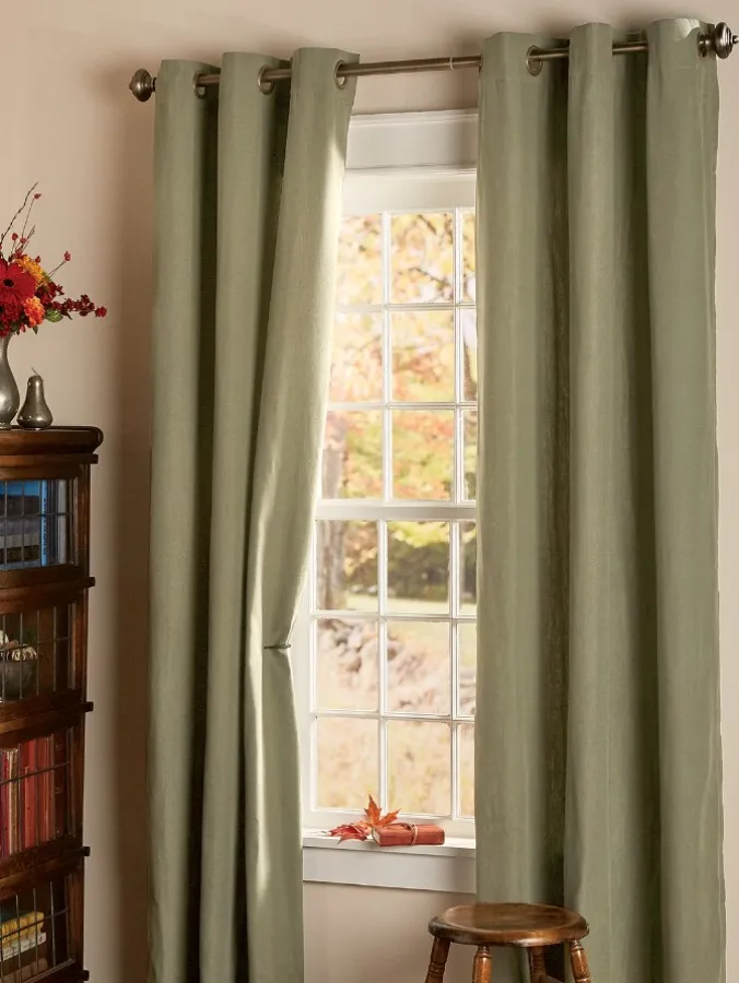 Insulated Linen Lined Grommet Top Curtains by Country Curtains®