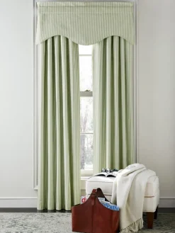 Insulated Ticking Stripe Rod Pocket Curtains
