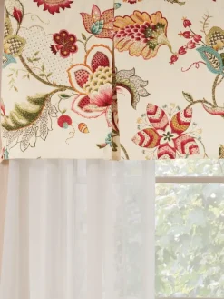 Jacobean Floral Lined Rod Pocket Pleated Valance by Country Curtains®