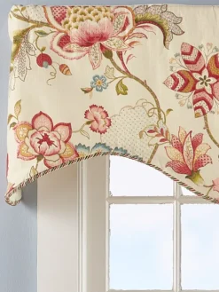 Jacobean Floral Rod Pocket Scalloped Valance by Country Curtains®