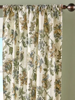 Jacobean Garden Rod Pocket Curtains