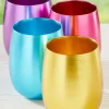 Jewel-Tone Aluminum Goblet, Set of 4