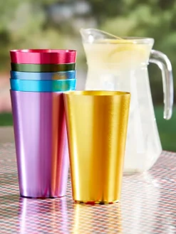 Jewel-Tone Aluminum Tumbler, Set of 6