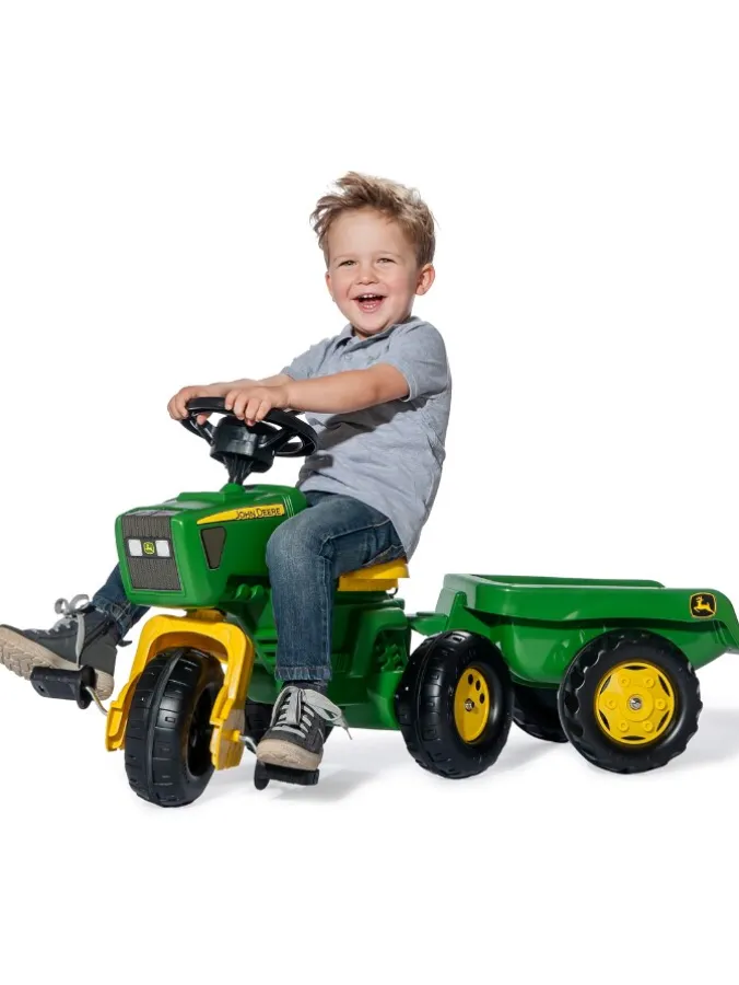 Kid's John Deere Tractor with Trailer