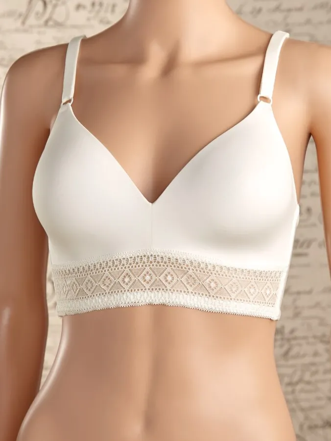 Lace-Trim Comfort Bra