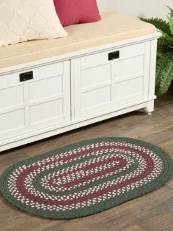 Lake Champlain Multicolor Oval Braided Wool Area Rug
