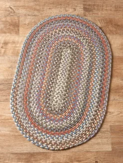 Lake Champlain Multicolor Oval Braided Wool Area Rug