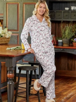 Lanz Cardinal Stretch Velour Pajamas