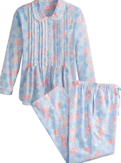 Lanz Nantucket Rose Flannel Pajama Set