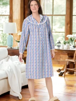 Lanz Tyrolean 44 Inch Flannel Nightgown