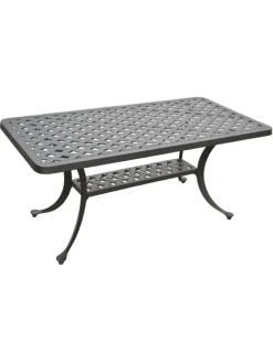 Lattice and Vines Outdoor Aluminum Coffee Table