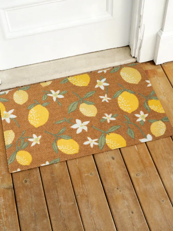 Lemon Blossom Indoor/Outdoor Doormat and Rug
