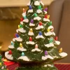 Lighted 13 Inch Ceramic Christmas Tree