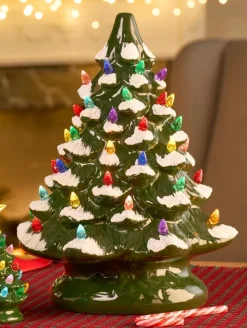Lighted 13 Inch Ceramic Christmas Tree
