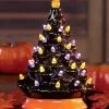 Lighted 7 Inch Ceramic Halloween Tree