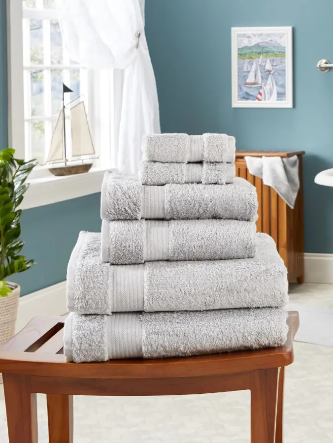 Light Gray Egyptian Cotton Open Stock Bath Collection