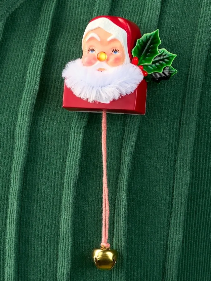 Light-Up Santa Pin