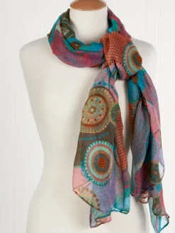 Lightweight Mandala Print Fashion Scarf