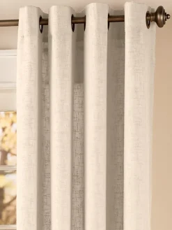 Lined Sheer Linen Grommet Top Panel
