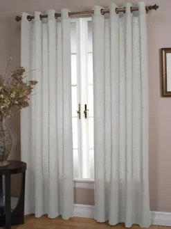 Lined Sheer Linen Grommet Top Panel