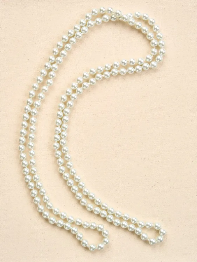 Long Faux Pearl Necklace
