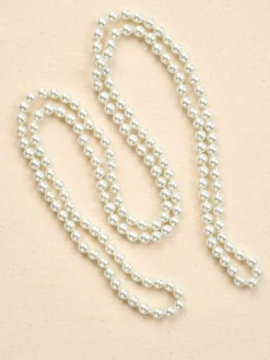 Long Faux Pearl Necklace