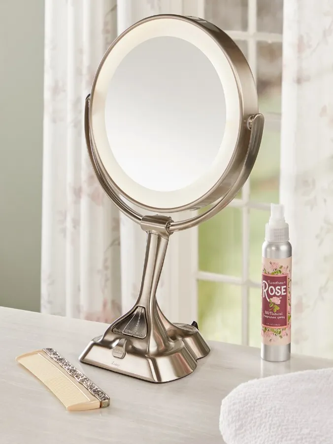 Magnifying Makeup Mirror With LED Light