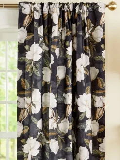 Magnolias in Bloom Lined Rod Pocket Curtains