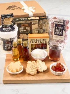 Maple Lovers Gift Box With Pure Vermont Maple Syrup, Cookies, Candy and Sweet Treats