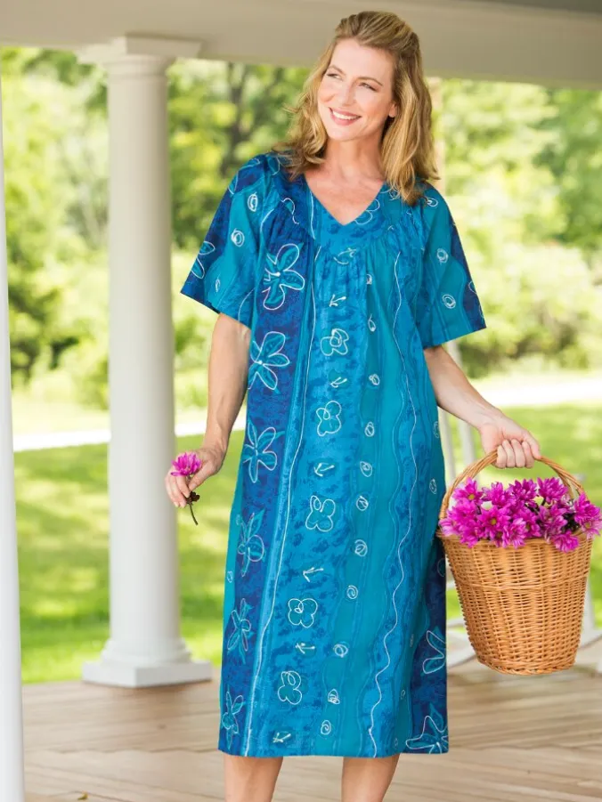 Marine Print Cotton Muumuu