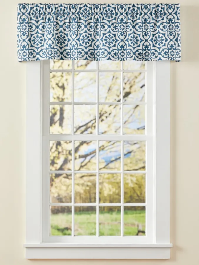 Medallion Medley Rod Pocket Tailored Curtain Valance