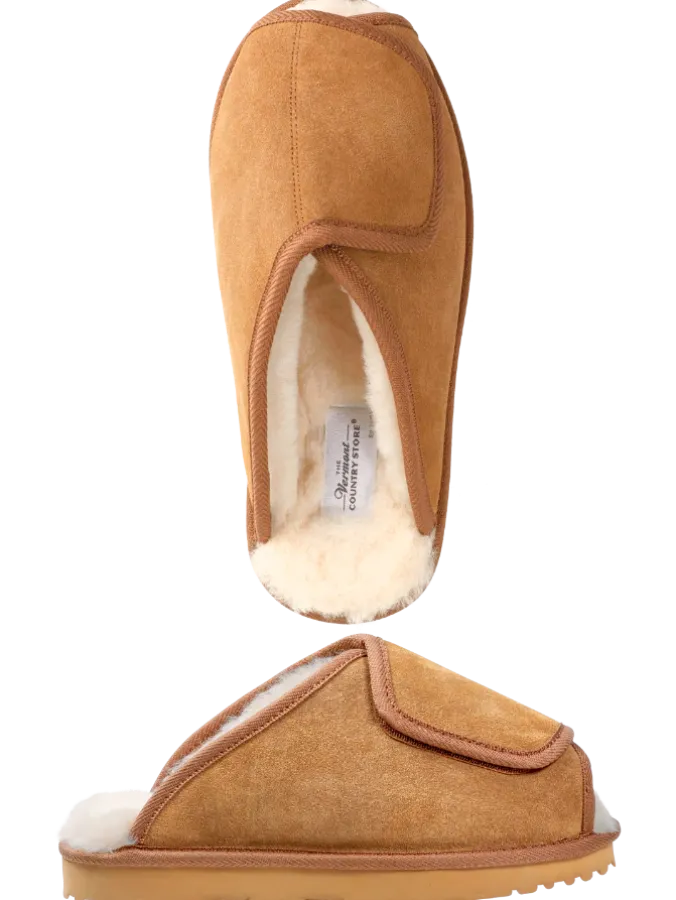 Men's Australian Shearling Adjustable Scuff Slippers