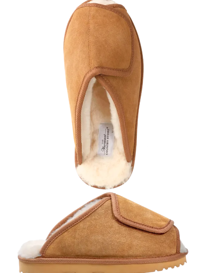 Men's Australian Shearling Adjustable Scuff Slippers
