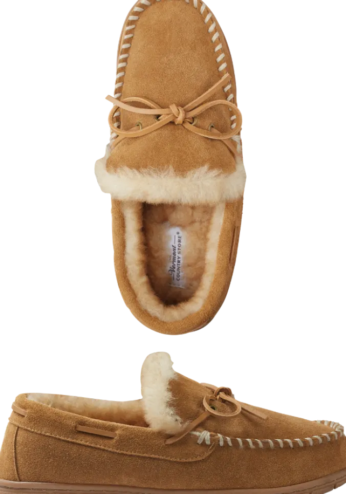 Men's Australian Shearling Moccasins With Laces