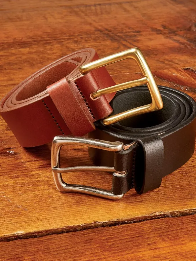Men's Classic Leather Jean Belt