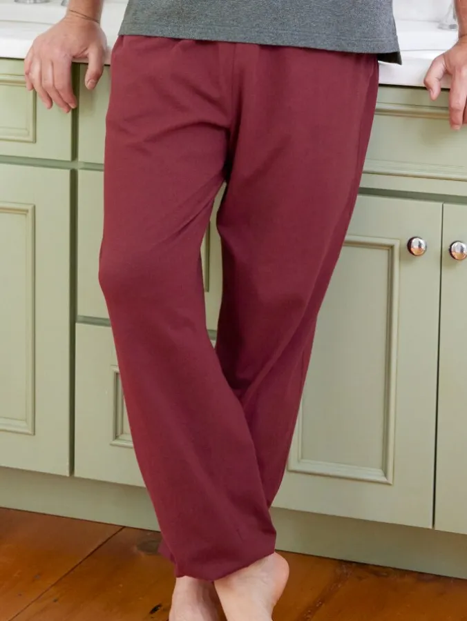 Men's Comfort Knit Elastic-Leg Cotton Pajama Pants