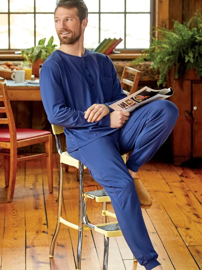Men's Comfort Knit Ski Pajamas