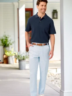 Men's Comfort Waist Seersucker Pants