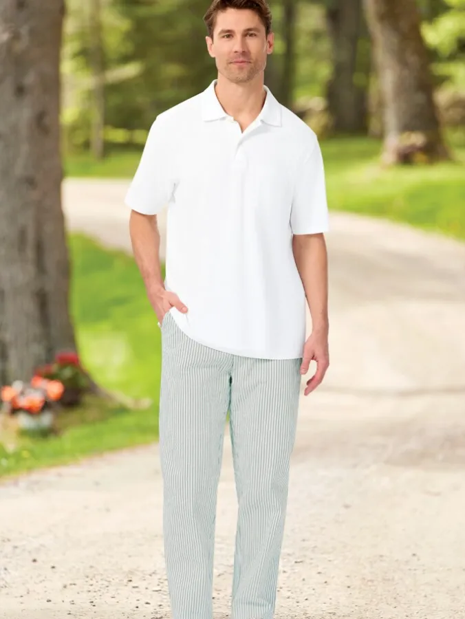 Men's Comfort Waist Seersucker Pants