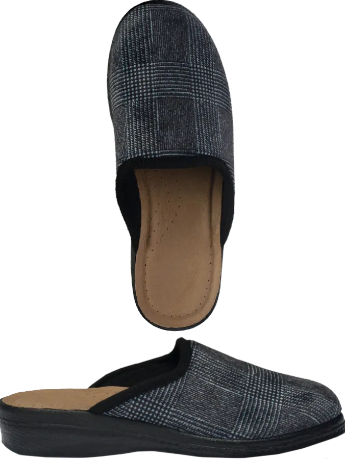 Men's Flexus Plaid Indoor/Outdoor Scuff Slippers