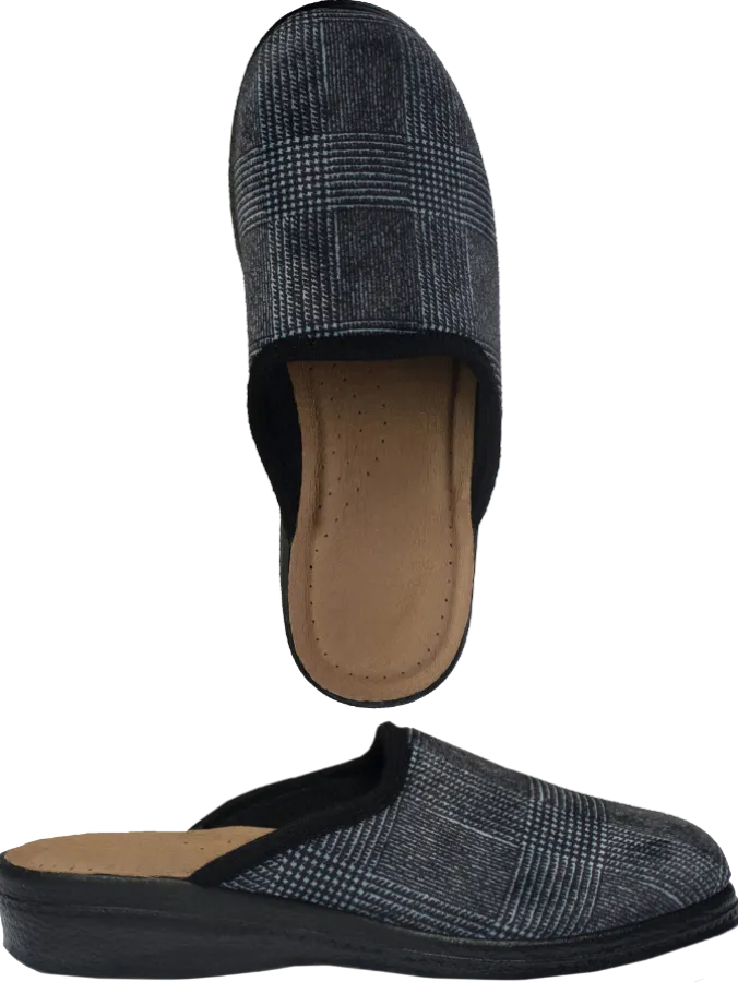 Men's Flexus Plaid Indoor/Outdoor Scuff Slippers