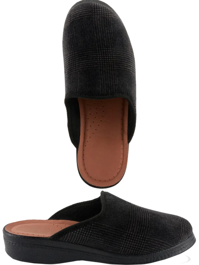 Men's Flexus Plaid Indoor/Outdoor Scuff Slippers