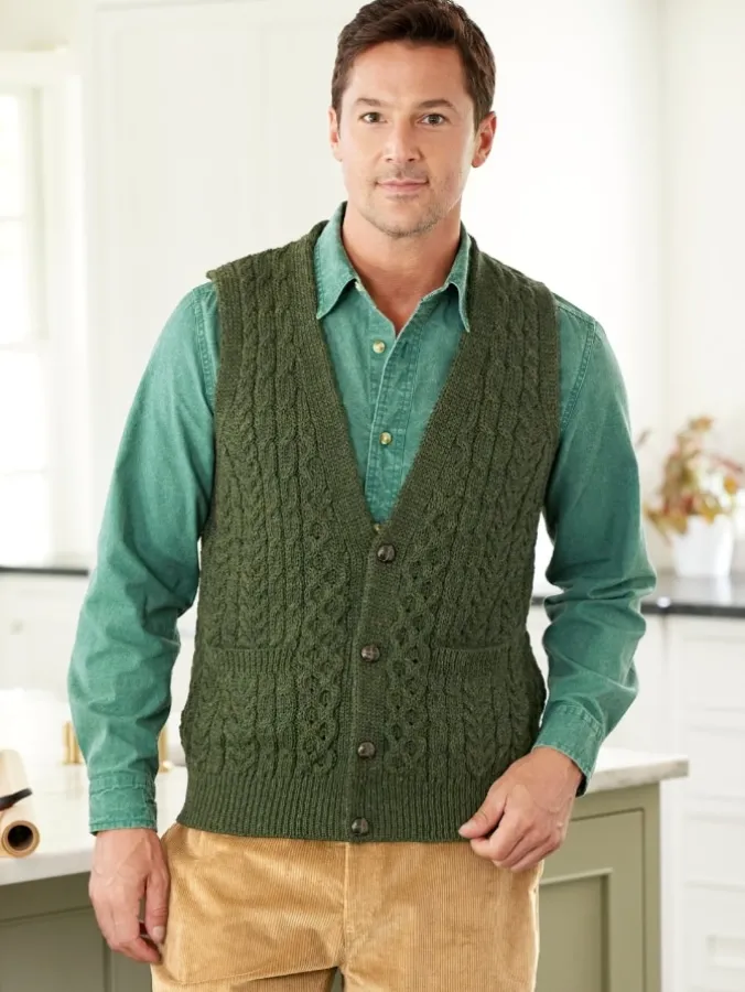Men's Irish Wool Timeless Sweater Vest