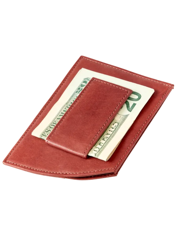 Men's Leather Front-Pocket RFID-Blocking Money Clip