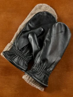 Men's Leather 3-in1 Lined Mittens