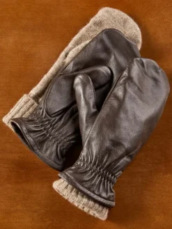 Men's Leather 3-in1 Lined Mittens