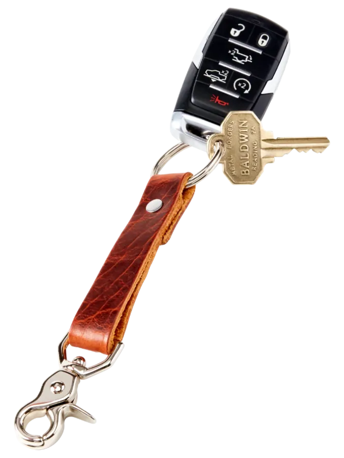 Men's Leather Strap Keychain