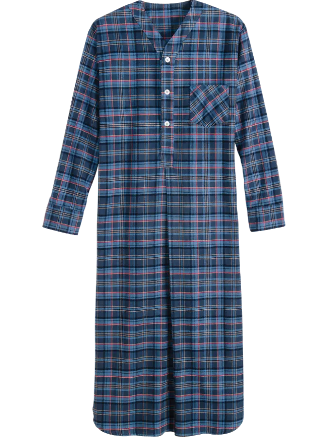 Men's Portuguese Cotton Flannel 54 Inch Nightshirt