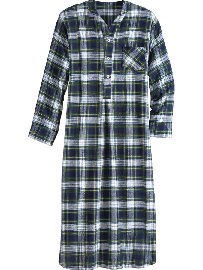 Men's Portuguese Cotton Flannel 54 Inch Nightshirt