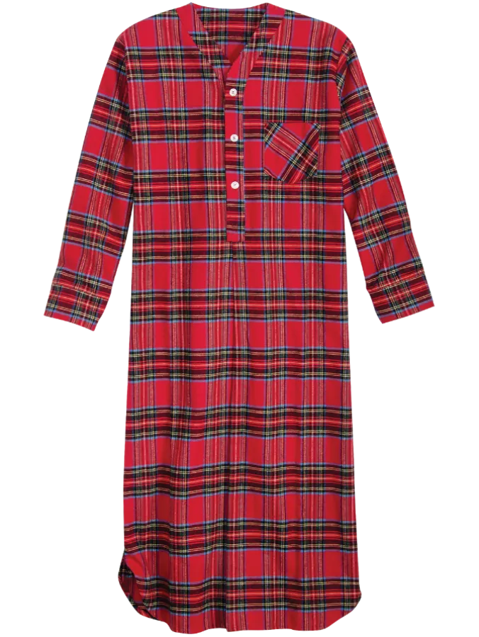 Men's Portuguese Cotton Flannel 54 Inch Nightshirt